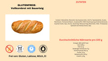 Lade das Bild in den Galerie-Viewer, 1 Stück Glutenfreies Vollkorn-Sauerteigbrot (ca. 400 g)

