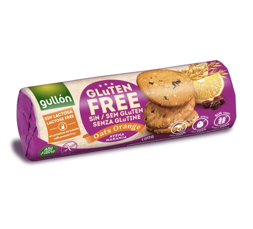 3x Gullón Glutenfreier Keks mit Hafer und Orange - Frei von Ei & Nuss und Gluten