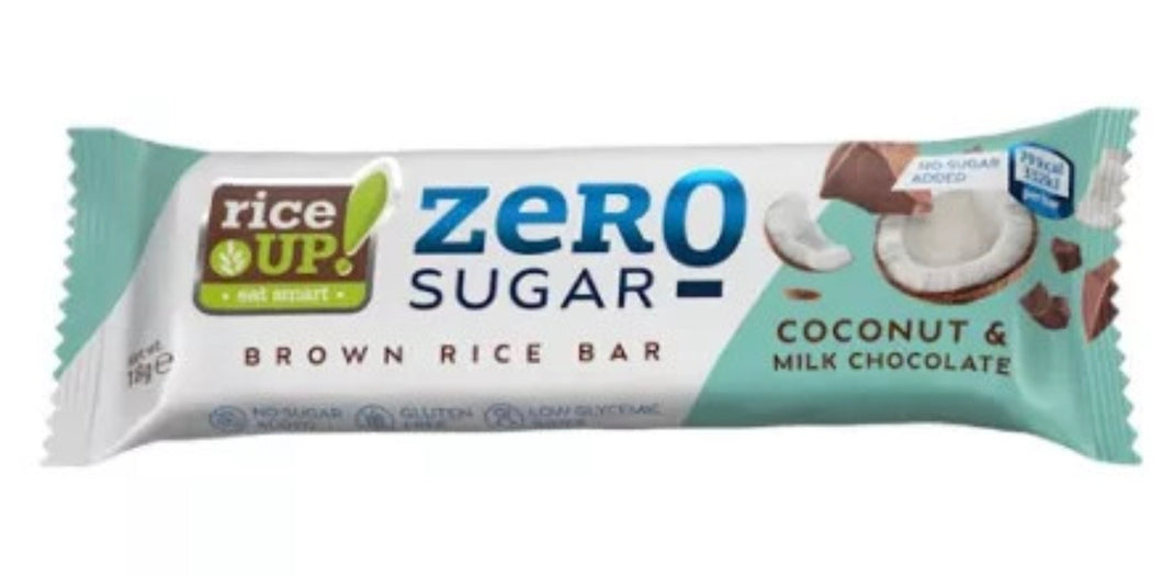 3x Rice Up ZERO Zucker Kokos Riegel Glutenfrei